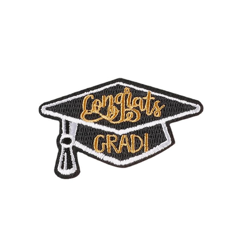 Embroidery Label Patch Sticker Shoe Hat Bag Jewelry Accessories Letter Clothing Accessories Graduation Season Embroidery Cloth Sticker