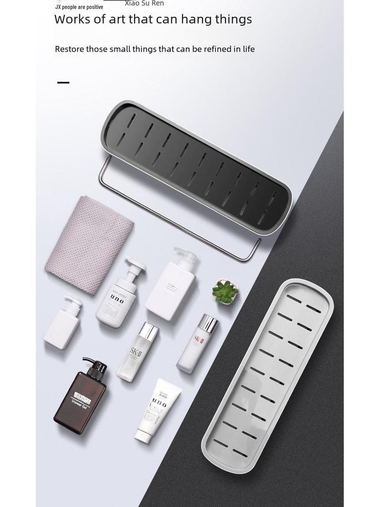 Bez wiercenia, ścienny regał łazienkowy na ręczniki, kosmetyki i umywalkę