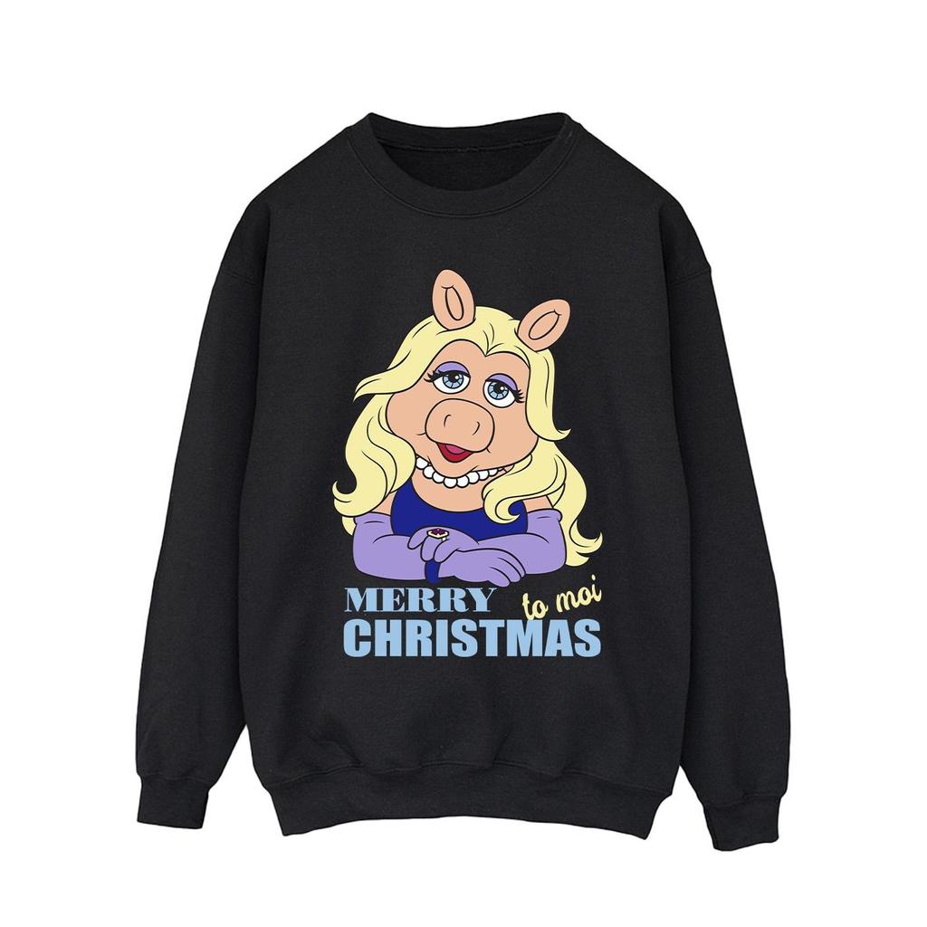Disney Mens Muppets Miss Piggy Queen of Holidays Sweatshirt