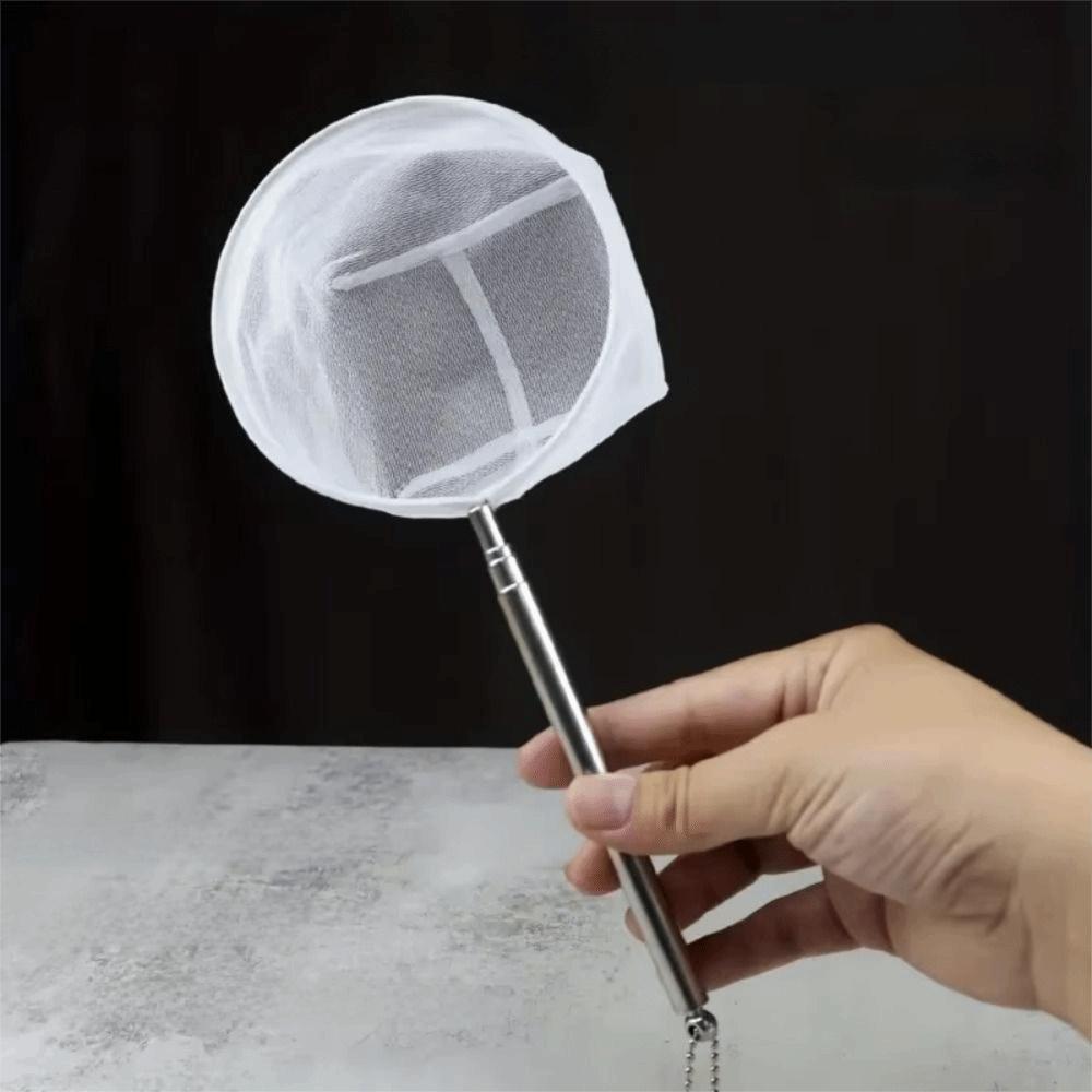 Fine Net Retractable Fishing Net Extendable Handle Fishtanks Cleaning Net  Home Office