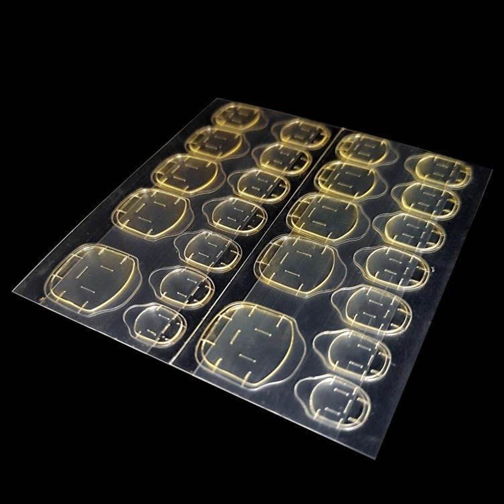 

Красота Прозрачные самоклеящиеся ленты Двусторонние наклейки Накладные ногти Инструмент для наращивания Yellow-10 Sheets Enlarged