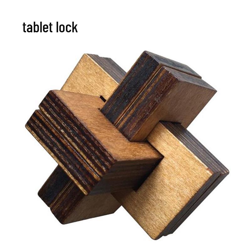 100-Piece Kongming Lock Wooden Puzzle Set for Kids and Adults