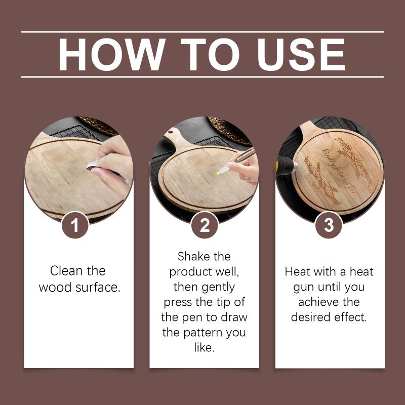 

Wood Burning Pen Easily Draw Cute Patterns Wide Pen Tip Handmade Diy Design Wood Branding Marker Pen 1pcs