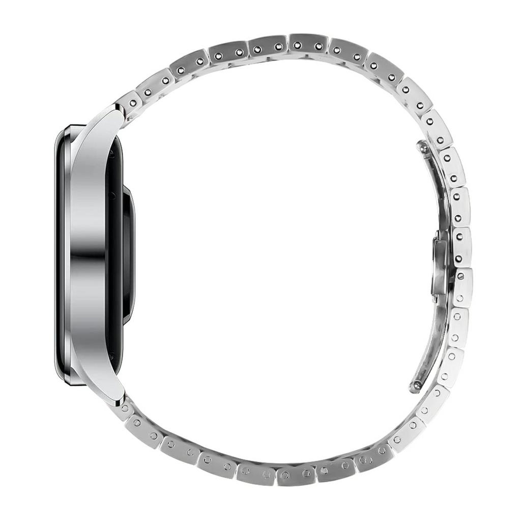 For Huawei Watch 3/Watch 3 Pro Stainless Steel Watch Band Butterfly Buckle Strap Bracelet
