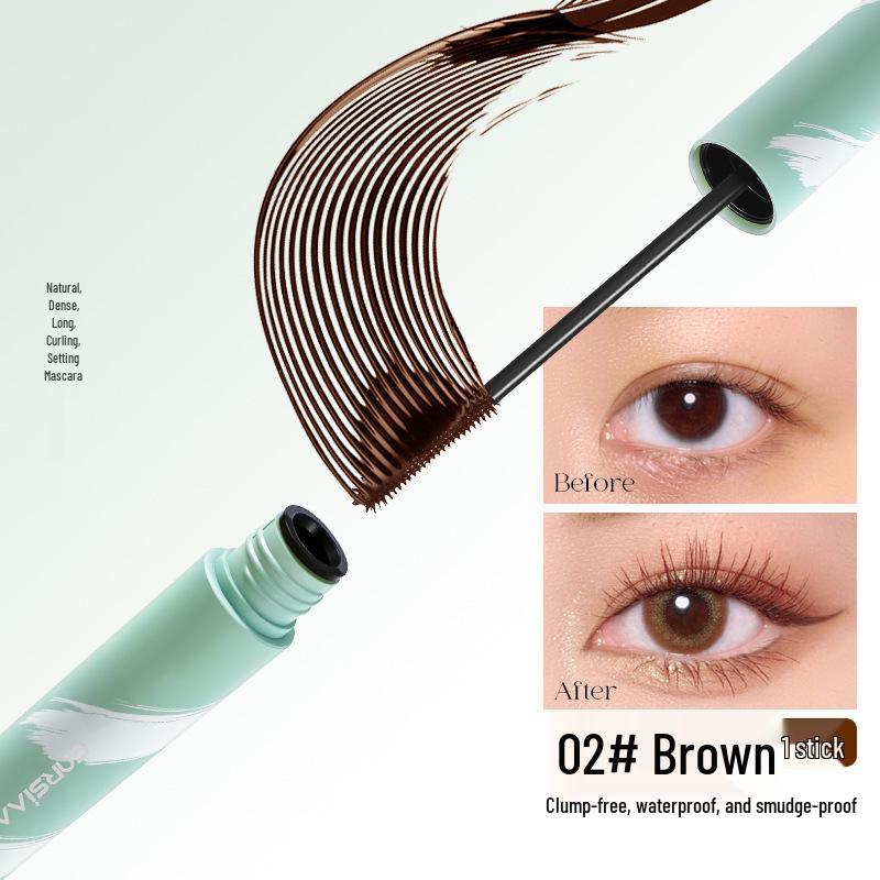 

Natural Micro-Dense Waterproof Mascara: Lengthens, Curls, Sets, Smudge & Sweat-Proof, Long-Lasting Steel Tube Primer