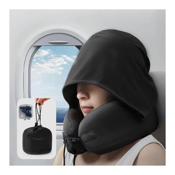 Neck Pillow, Compact, Airplane, Travel, Portable Pillow, Neck Pillow, Memory Foam Neck Pillow, BIG Hood, U Shape, Travel Pillow, Neck Pillow, Cushion