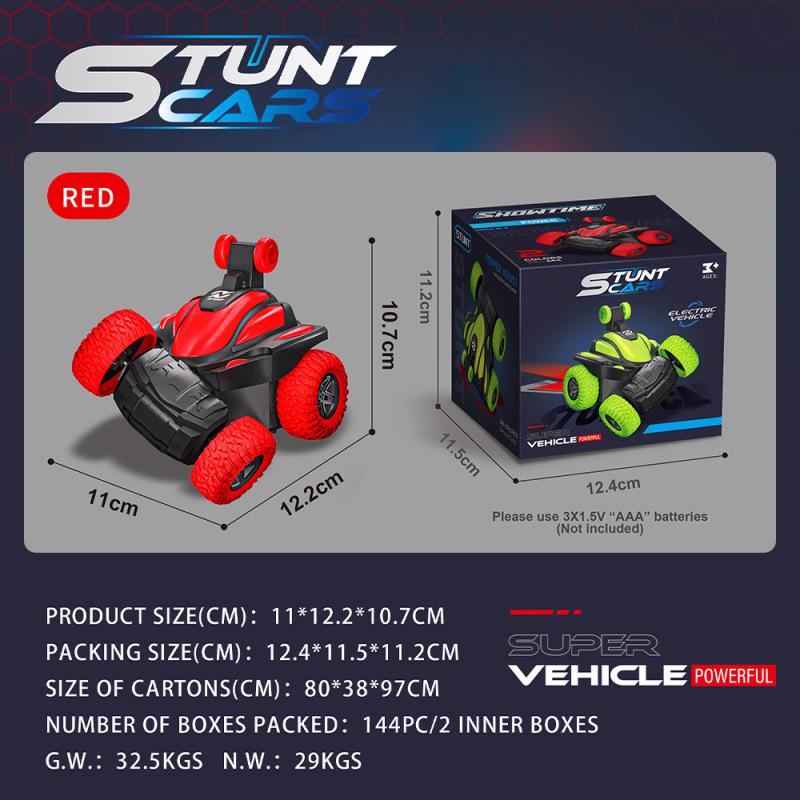 

Детский электрический самосвал, беспроводной полноприводный трюковой игрушечный внедорожник с универсальными колесами красный