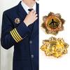 Pilot Badge Captain Chest Badge Aviation Wing Badge Metal Airlines Pin Pilot Badge Pin for Aviation Enthusiasts