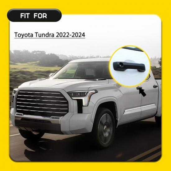 4pcs Matte Black Car Exterior Door Handle Cover Trim For Toyota Tundra -2024