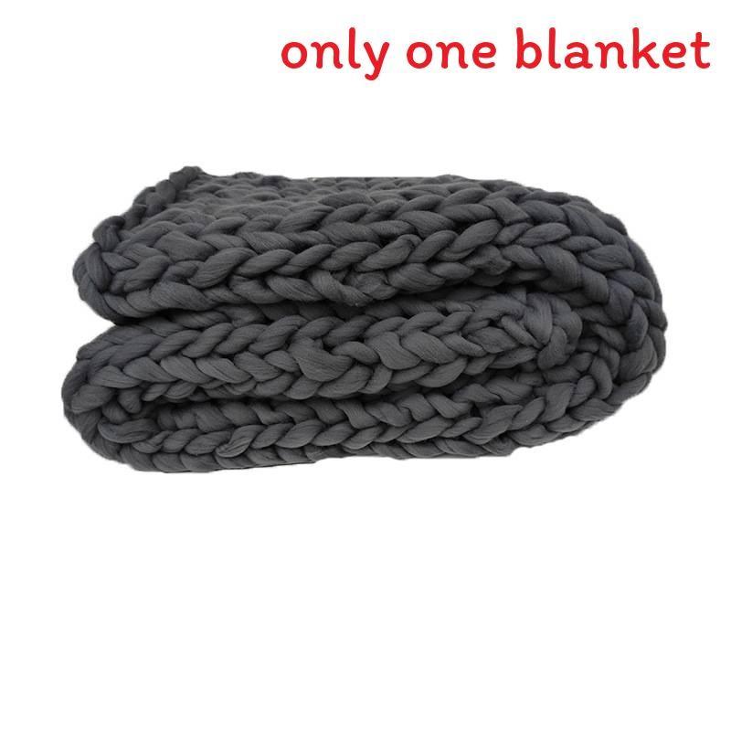 Bearaby Weaving Ultra Coarse Blanket With Solid Color Design For Household Daily