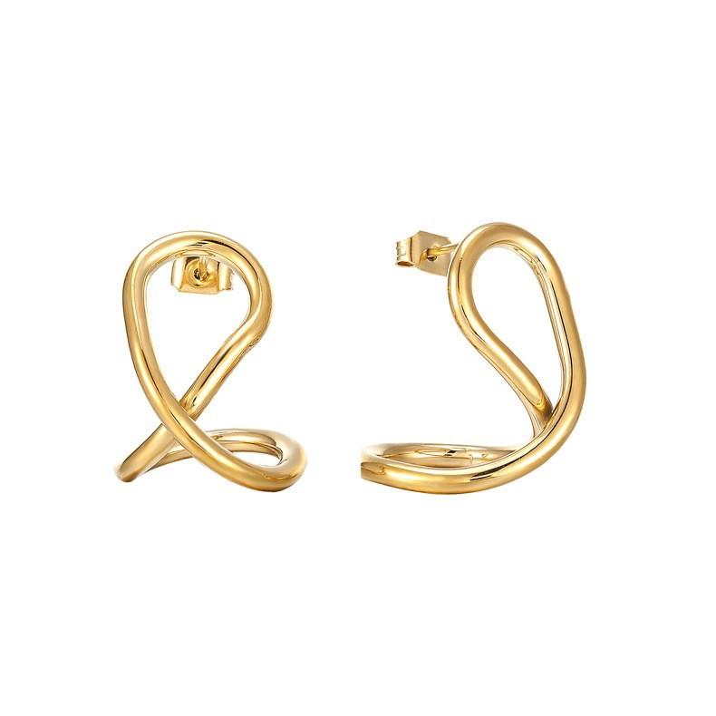 

Стильные и простые нестандартные серьги Temperament, персонализированные серьги-гвоздики Ins Wind, женские ювелирные изделия из титановой стали