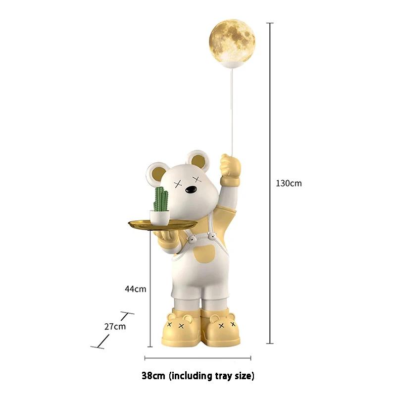 Groot Living Room Bear Figurines Night Light Luxury Ornaments Bluetooth Speaker Tray Storage Piggy Bank Home Decorations Gifts