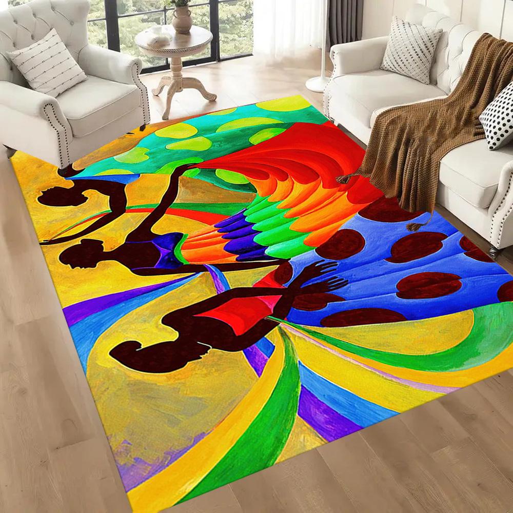 African Style Area Rug Suitable for Game Room Hallway Living Rooms Dining Room Anti-slip Rug Office home decor Spiritual Gift