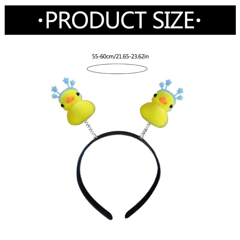 10lot Funny Ducks Headbands Cartoon Animal Hairband Makeup Wash Face Headwear for Costume Event and Casual Use