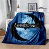 EvaneScence Band Retro Printed Fashion Warm Blanket Flannel Blanket Bed Linings Home Travel Birthday Gift