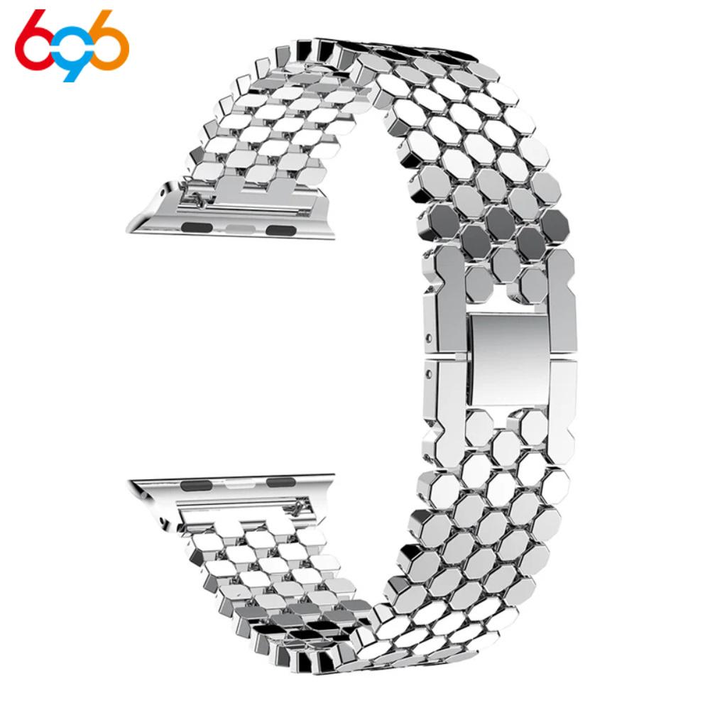 

Bracelet Straps For 38 40mm 41mm 42mm 45mm 46mm 49mm Woman Men Fish Scale Stainless Steel Band For IWatch Ultra 10 9 8 7 6 5 4 42mm44mm45mm49mm