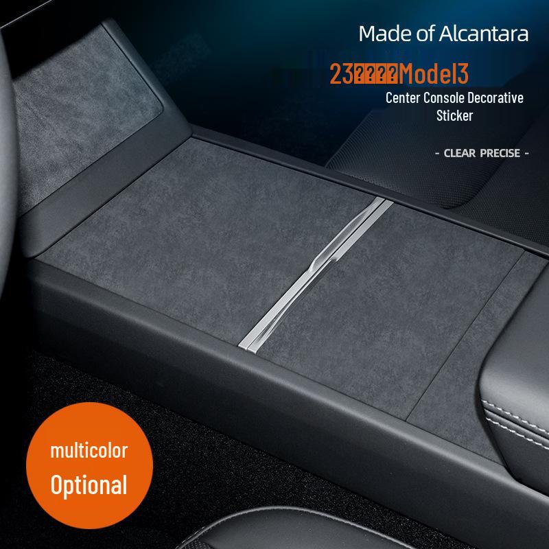 Tesla Model 3 Refresh Alcantara Suede Console Panel Cover