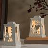 Christmas Candle Holder Mold Flexible Non-Stick Silicone Mold Christmas Lantern Casting Mold for Resin Plaster Elk Snowflake Snowman Candle Holder