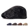 Adjustable Corduroy Flat Cap British Style Driving Cap Vintage Gatsby Beret Cap  Driving Use