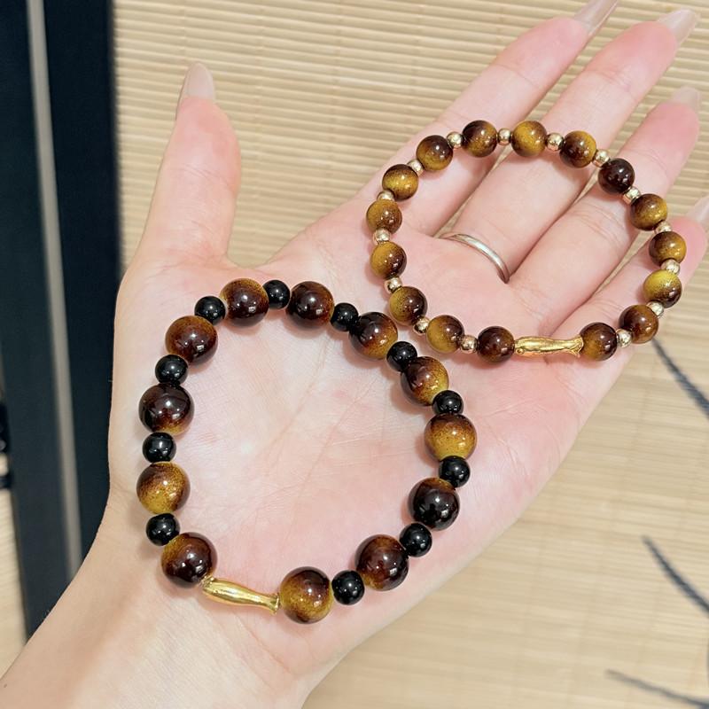 New Chinese Koi Tiger's Eye Stone Bracelet Women's 2025 New White Bracelet Exquisite Versatile Premium Jewelry