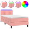 Maison Exclusive - Sommier à lattes de lit avec matelas et LED Rose 80x200 cm