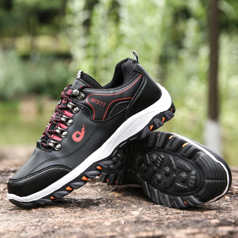 MAEDEF Outdoor Sneakers Men Waterproof Lightweight Breathable Leather Casual Shoes Comfortable Hiking Shoes Fashion Mens Shoes