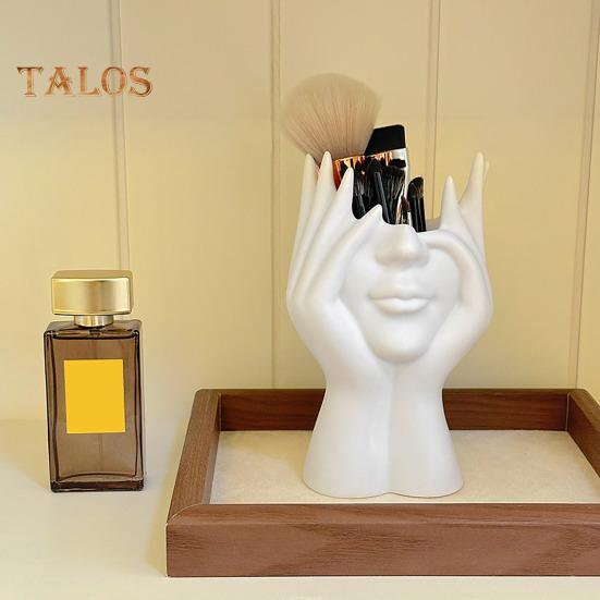 Face Flower Vase White Female Form Face Dining Table Centerpiece Modern Nordic Style Decorative Art Vase for Home Living Room Office Book Shelf Decor