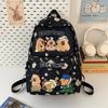 2025 Trendy Capybara Print Backpack: Cute, Fashionable, Versatile Double Shoulder Bag with Large Capacity for Students
