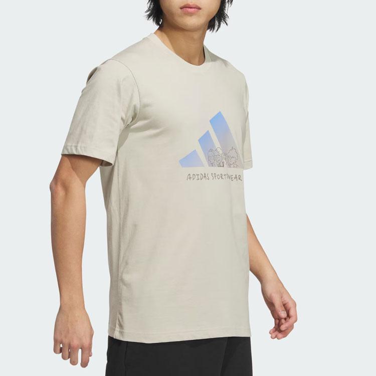 New Adidas Graphic T Shirt Asia Sizing 'White Blue' JP4585