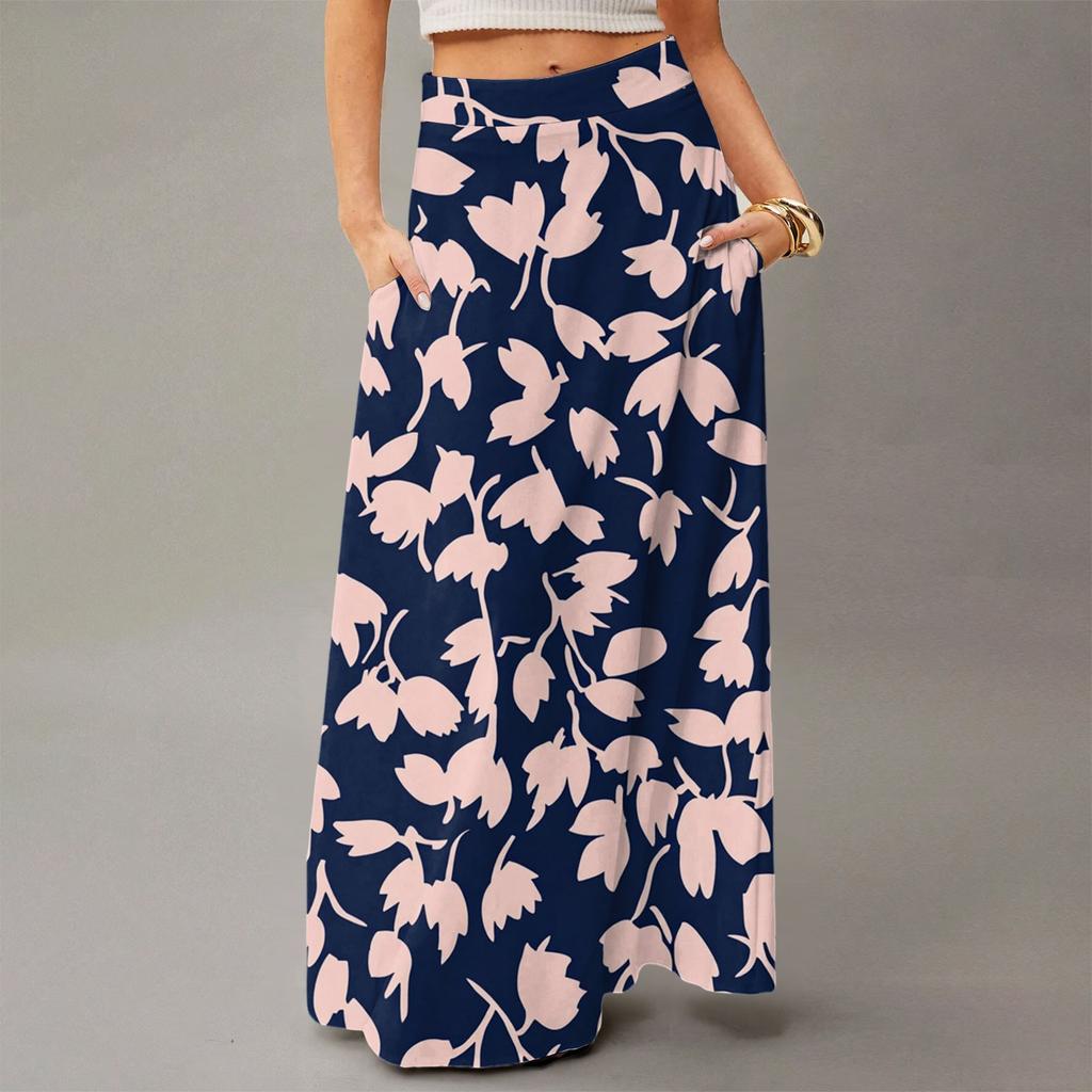 Women's Flowing Maxi Dress Regular Casual Summer Floral Print Bohemian  Skirt