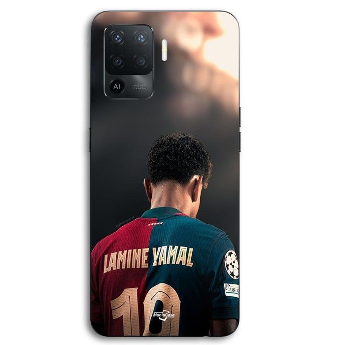 Coque Pour Oppo A94 Lamine Yamal FC Barcelone Maniacase noir