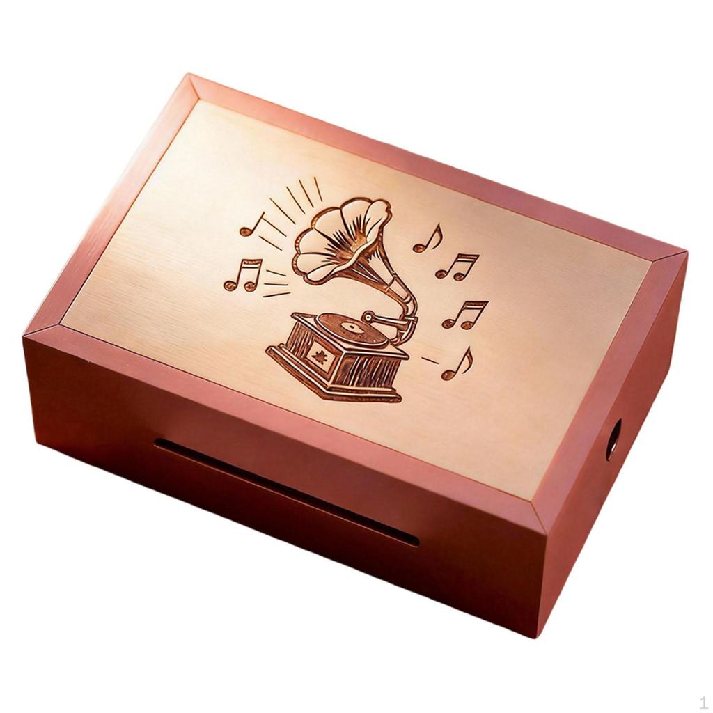 30 Note Wooden Music Box, Easy to Use, Hand Crank Ideal for Christmas, Halloween,