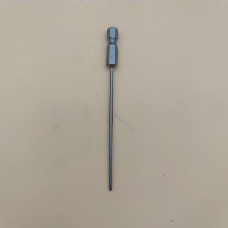 Strong Magnetic S2 Alloy Steel Phillips Screwdriver Bit, 1/4" Single-Head, Extended for Electric/Air Screwdrivers, Model PH012