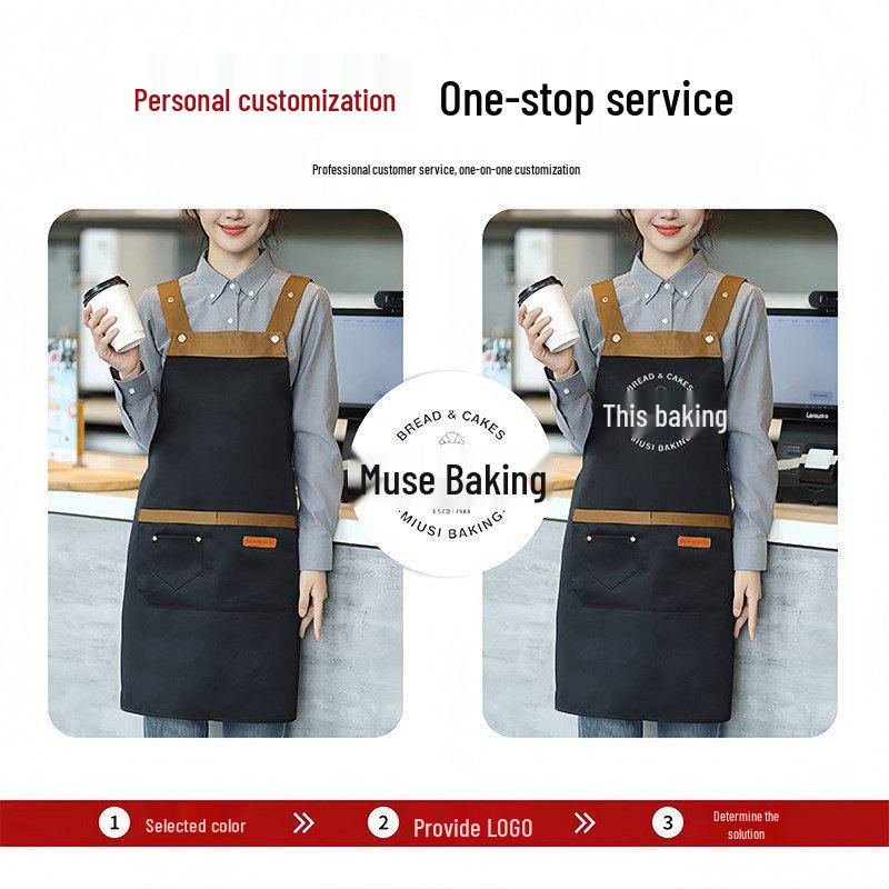 Waterproof Stain-Proof Apron for Supermarket, Catering, and Milk Tea Shops with Logo Printing
