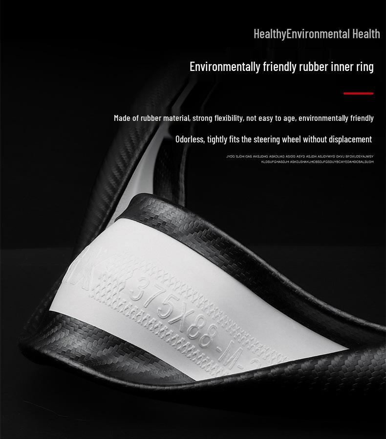 Wey Steering Wheel Cover: Carbon Fiber & Genuine Leather for VV5, VV6, Tank 300, Mocha, VV7GTPHEV