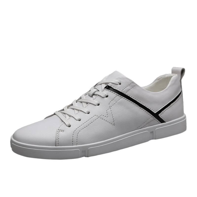 Simple Light Luxury Large Size 45 Little White Shoes Men'S Board Shoes Men'S Casual Single Shoes Soft Surface First Layer Cowhide Tide Shoes