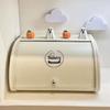 Retro Iron Breads Box with Roll Top Cover Kitchen Decoration Large Capacity Food Safe Storage for Artisanal Loaves