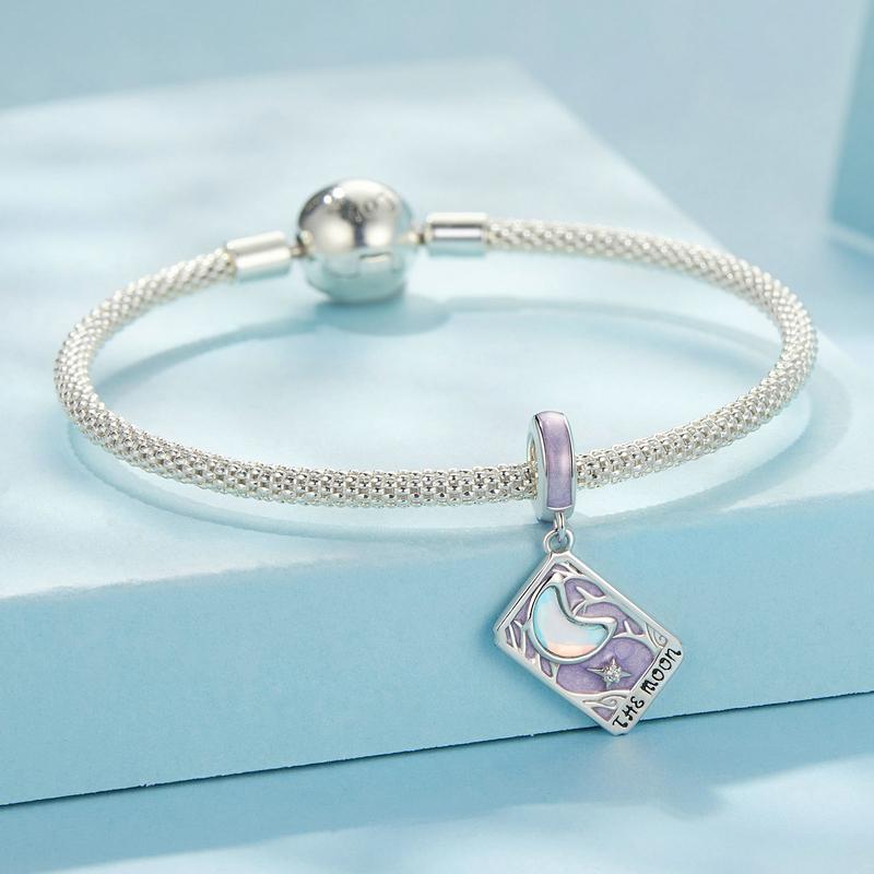 Charms Do Pandora Zawieszka Charms Karty Tarota Księżyc Srebro 925 Charmsy Trusky