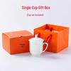 Gold Painted Jingdezhen Ceramic Cup with Lid - High Temp Bone China Tea Cup for Business Meetings and Home