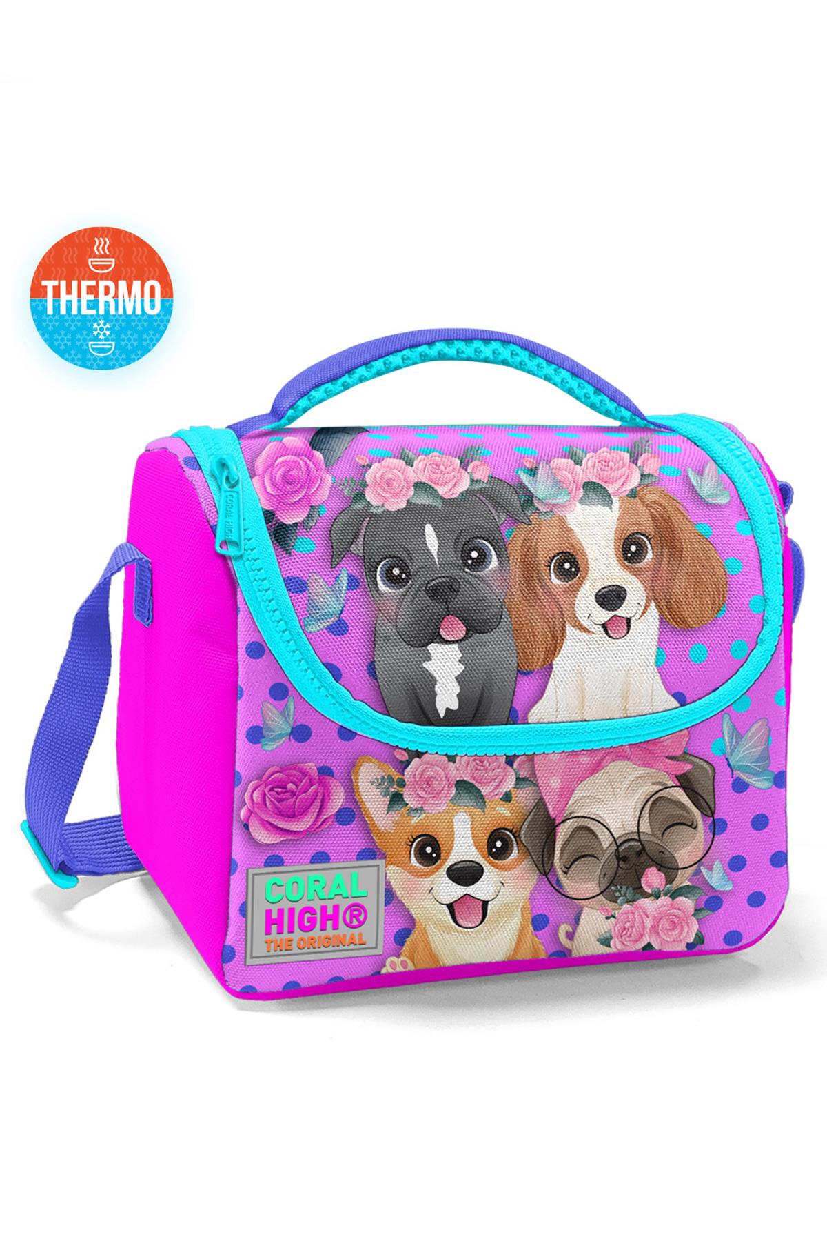 

coral high Термобокс для завтрака Kids Pink с рисунком собаки 11750