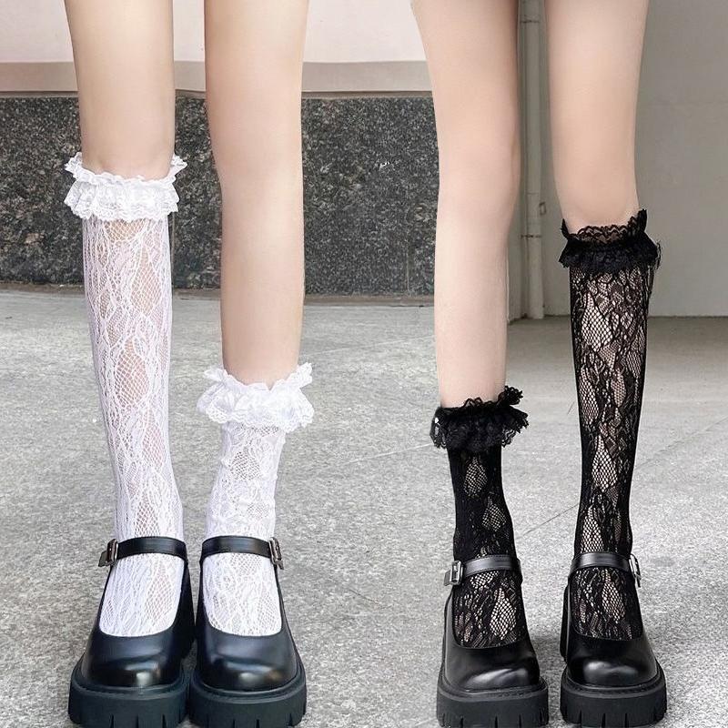 Lolita Lace JK Stockings Socks Female Girls Long Uniform Knee Socks Student Cute JK Stocking Socks