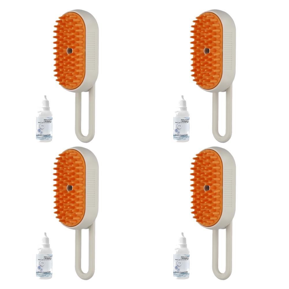 1-5 Stück Katzen-Dampfbürste USB Elektrisches Wasserspray Kätzchen Haustierkamm Silikon Hundebad Massagebürste mit flüssigen Pflegeprodukten
