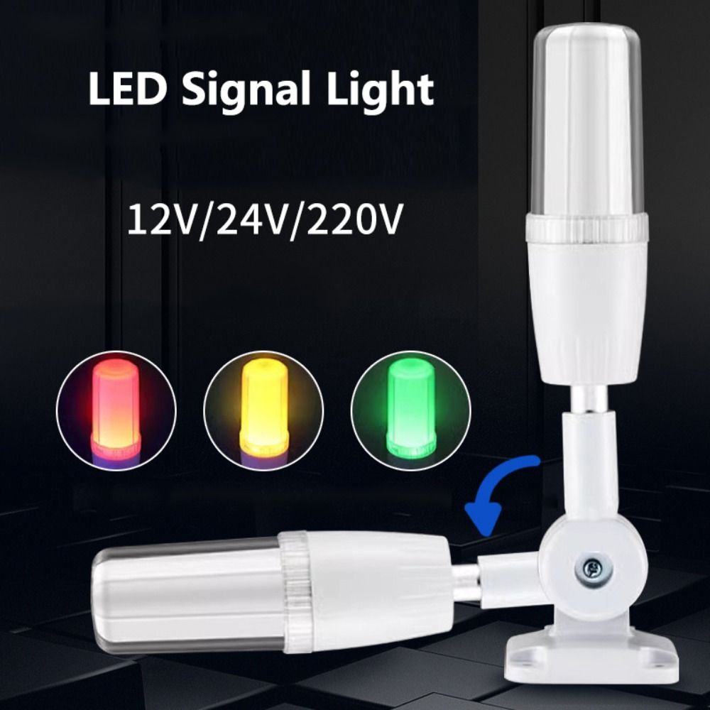 3-Color LED Signal Light Constant Light DC12V/24V/AC220V Alarm Indicator Light Energy Saving with Buzzer Alarm