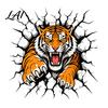 Easy Apply Wall Coverings 3D Tiger Stickers Peel And Stick Roaring Decals Removable PVC Vinyl Stickers Art Mural Decor Realistic Cracked