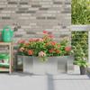 Planter Silver 120 X 60 X 35 Cm Galvanized Steel