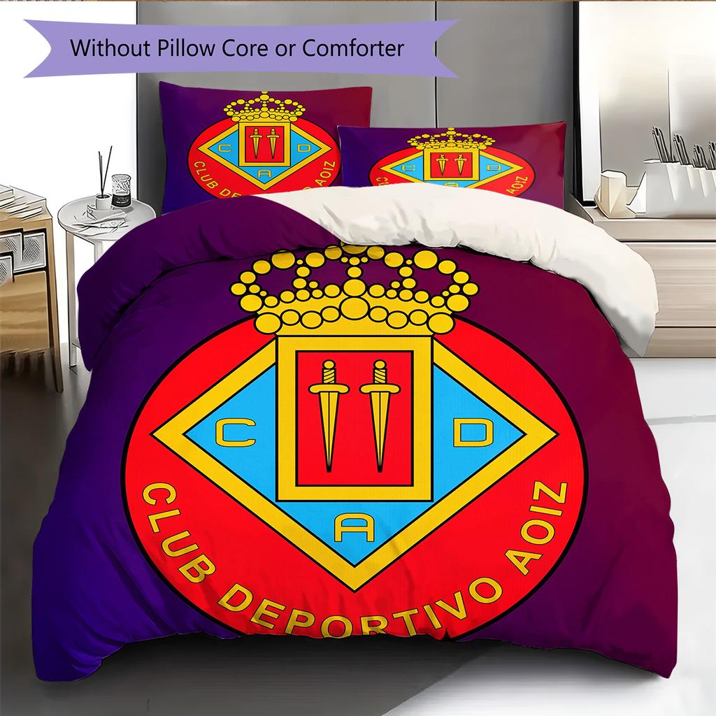 CD Aoiz Pattern Bedding Quilt Set Home Decoration Gift (1 * duvet cover + 2 * pillowcase without core)