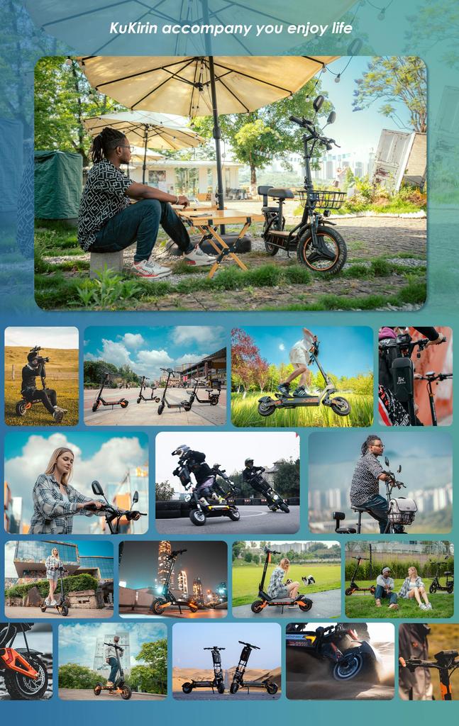 KuKirin C1 Pro Elektrisk Scooter, 500W Motor, 26AH Batteri, Tophastighed 45 Km/t, Rækkevidde 100 Km, Med Kurv Og Bagsæde