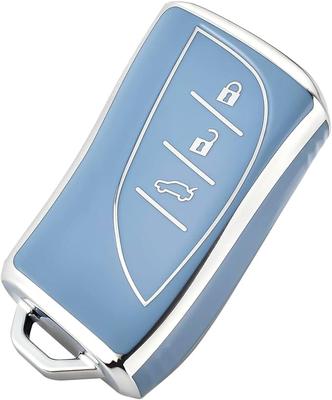 OFFCURVE LC LS UX ES Fernbedienungsschlüsselhülle für Lexus / Lexus / TPU-Material, Silberblau