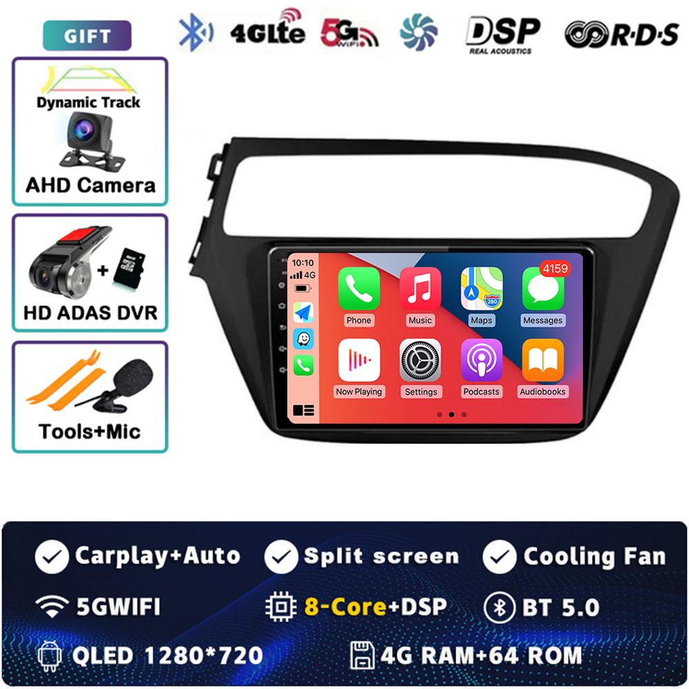 Android 14 Carplay Auto For Hyundai I20 2018 2019 Car Radio 4G WIFI Navigation Player Multimedia srereo 360 Camera GPS Video DSP