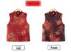 Plus Size Floral Two-Tone Stand Collar Vest for Middle-Aged and Elderly Women - Spring & Autumn Style